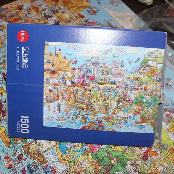 FREE*❤️OMG Just 1 missing piece!! Heye 1500pc puzzle HOLLYWORLD Christoph Schöne - Picture 5 of 5